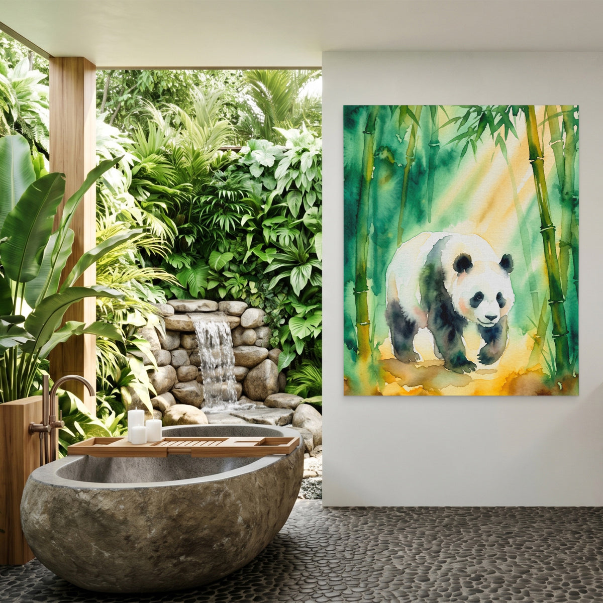 Panda Bamboo Sanctuary — Panda Bamboo Sanctuary Outdoor Bathroom Port 138