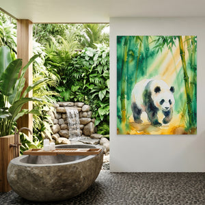 Panda Bamboo Sanctuary — Panda Bamboo Sanctuary Outdoor Bathroom Port 138