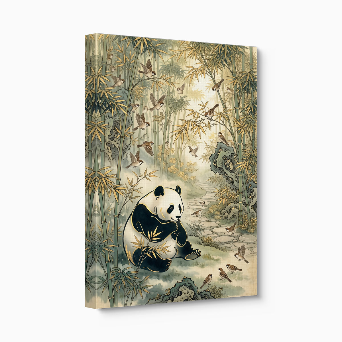 Panda Bamboo Serenity — panda bamboo serenity angled flush print