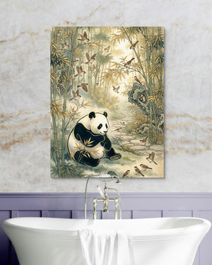 Panda Bamboo Serenity — panda bamboo serenity psd marble purple bath 1port flush print