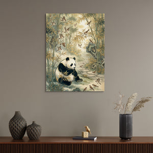 Panda Bamboo Serenity — panda bamboo serenity sq wall desk bird 1port flush print