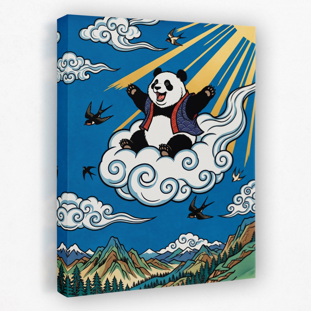 Panda Celestial Flight — Panda Celestial Flight Portrait   Side View   Mirror 169