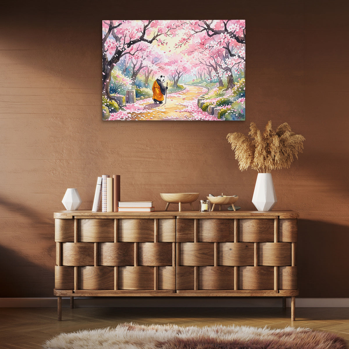 Panda Cherry Blossom — Panda Cherry Blossom Brown Room Clean 58