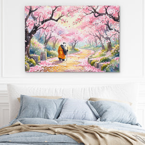 Panda Cherry Blossom — Panda Cherry Blossom Light Blue Bed 212
