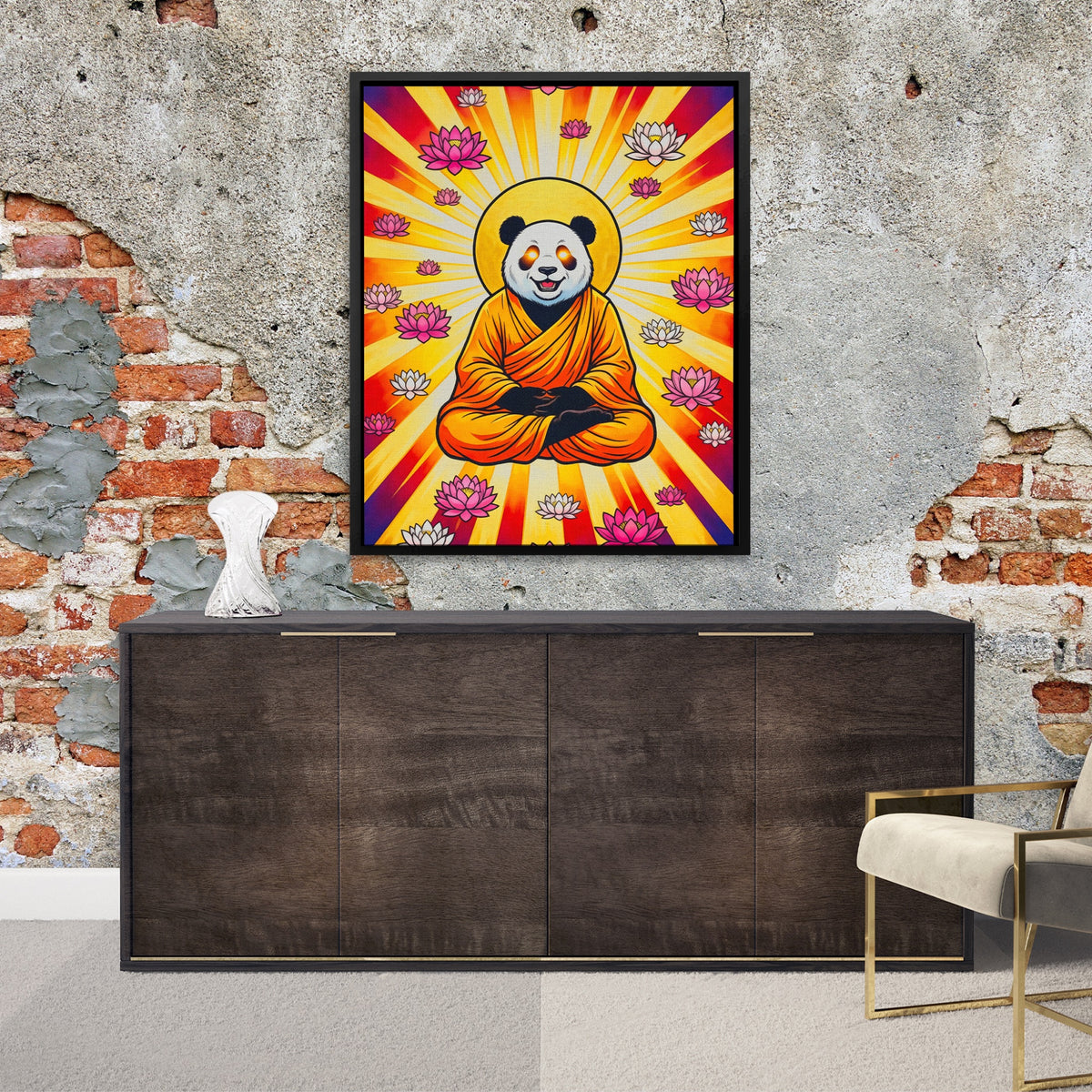 Panda Enlightened Radiance — Panda Enlightened Radiance Luxurious Room Exposed Brick 45