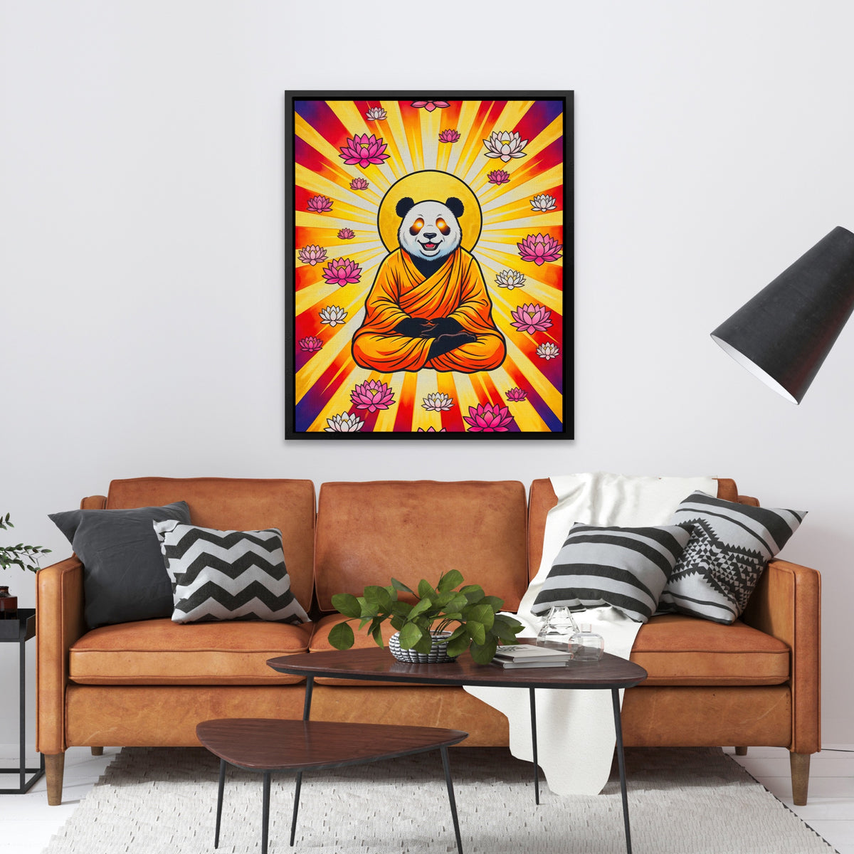 Panda Enlightened Radiance — Panda Enlightened Radiance Orange Couch 129