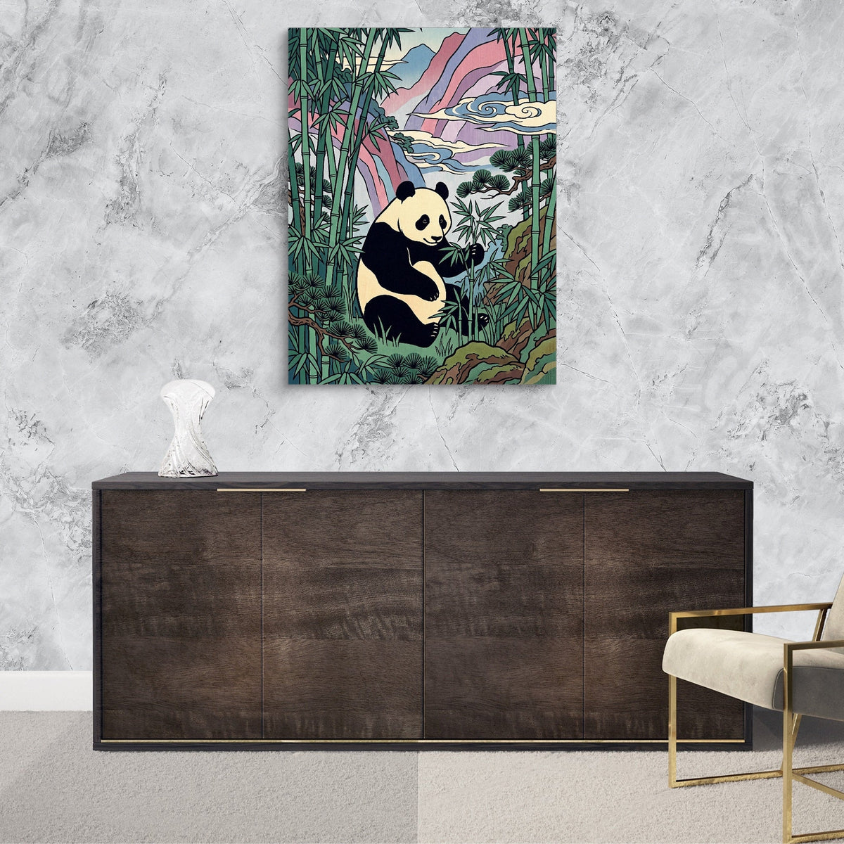 Panda Feast - Luxury Wall Art