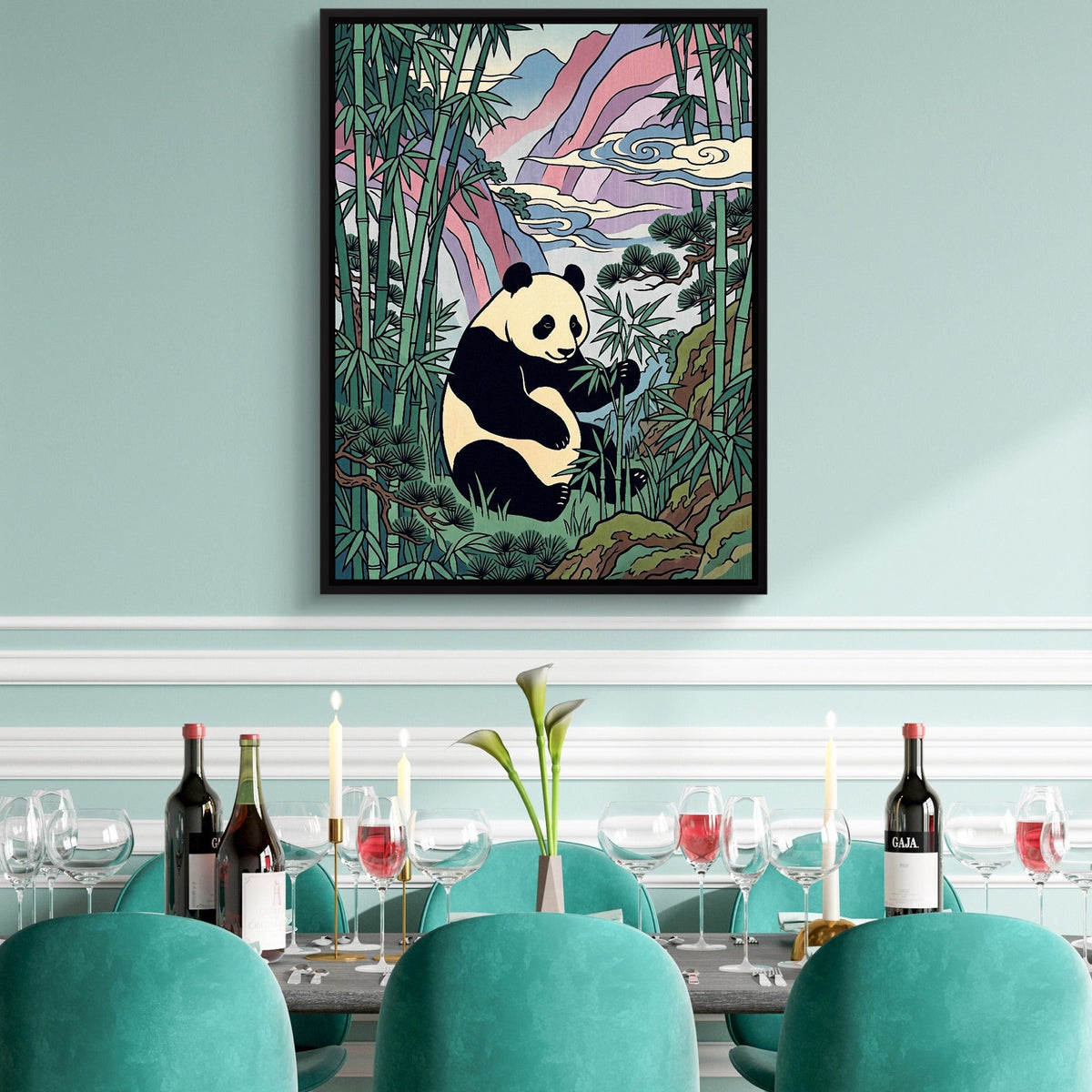 Panda Feast - Luxury Wall Art