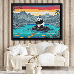 Panda Fishing Sunset — Panda Fishing Sunset Lux Plain Room 165