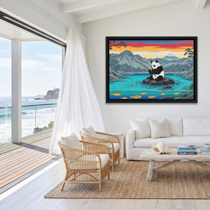 Panda Fishing Sunset — Panda Fishing Sunset Malibu Beach Land 181