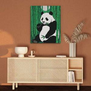 Panda Green Bamboo — Panda Green Bamboo Brown Wall 68