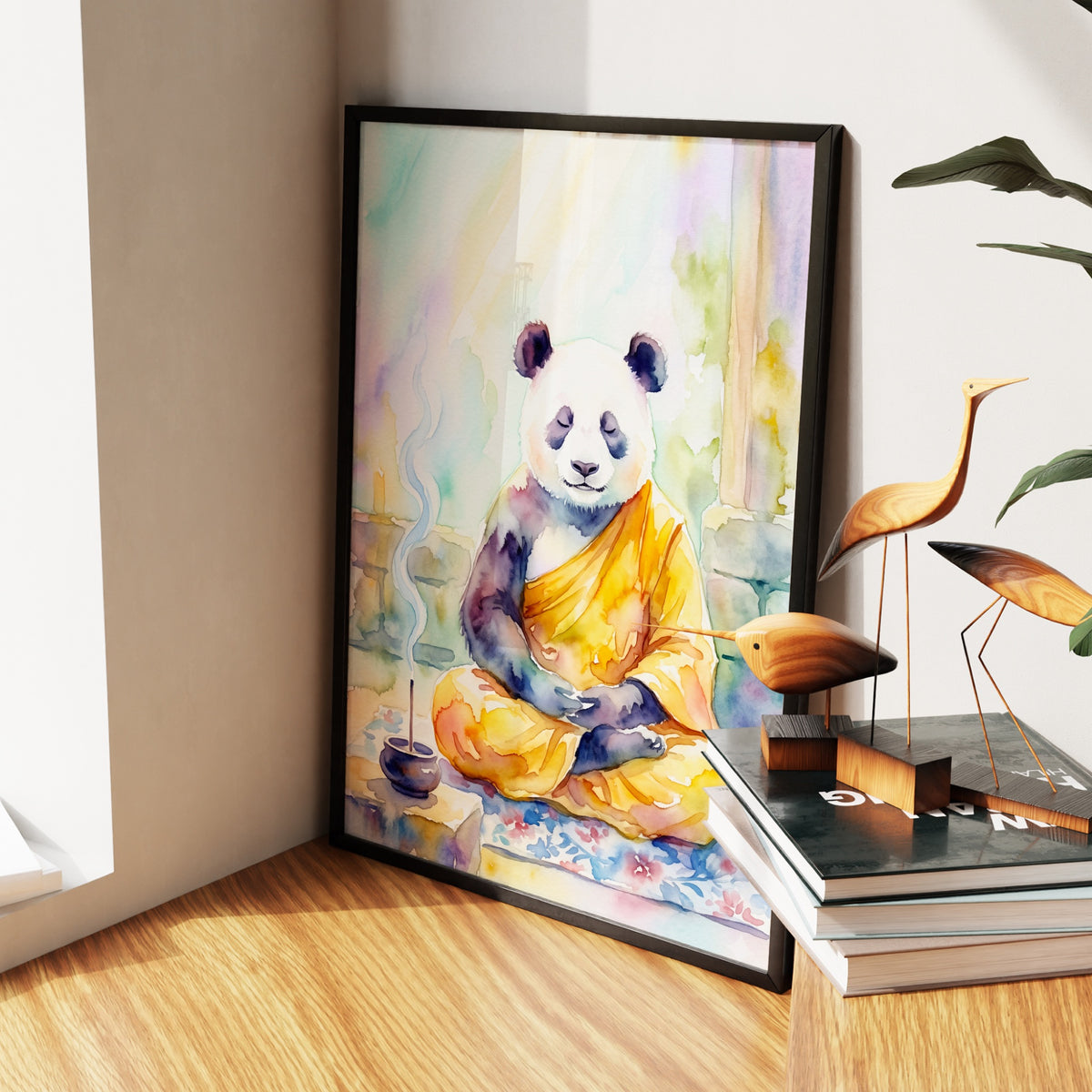 Panda Medidative Thought — Panda Medidative Thought New   Living Room Wall Apartment Zoom 244