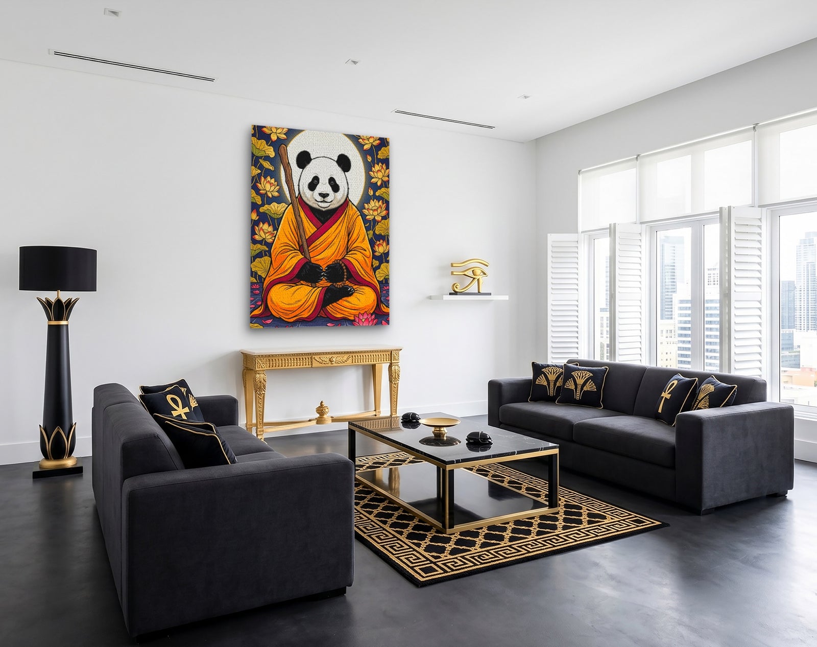 Panda Monk Meditation — Panda Monk Meditation Egypt Themed Room Port Angle 46