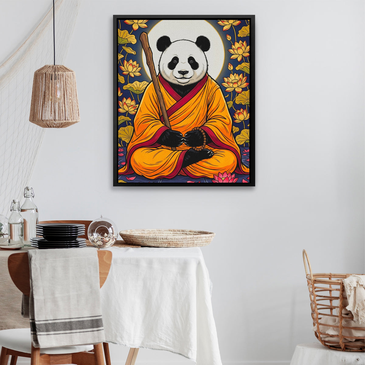 Panda Monk Meditation — Panda Monk Meditation Dining Room Table 25