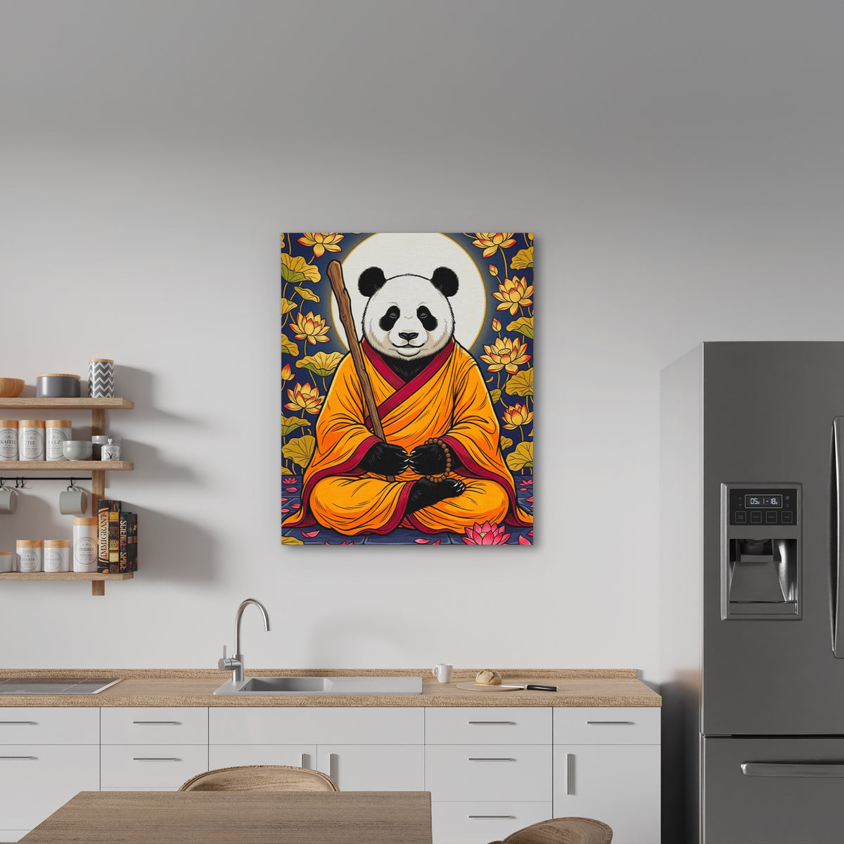 Panda Monk Meditation — Panda Monk Meditation New   Kitchen Wall Port 67