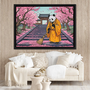Panda Monk Sweeping — Panda Monk Sweeping Lux Plain Room 166