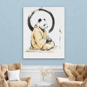 Panda Morning Prayer — Panda Morning Prayer Two Chairs Robins Egg Walls 331