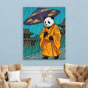 Panda Rainy Monk — Panda Rainy Monk Two Chairs Robins Egg Walls 333
