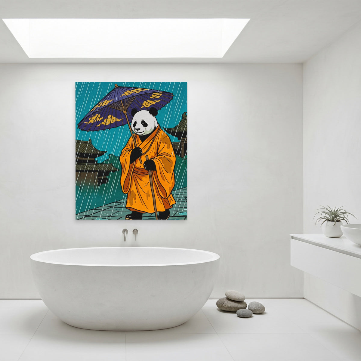 Panda Rainy Monk — Panda Rainy Monk Minimalist Bathroom Port 69