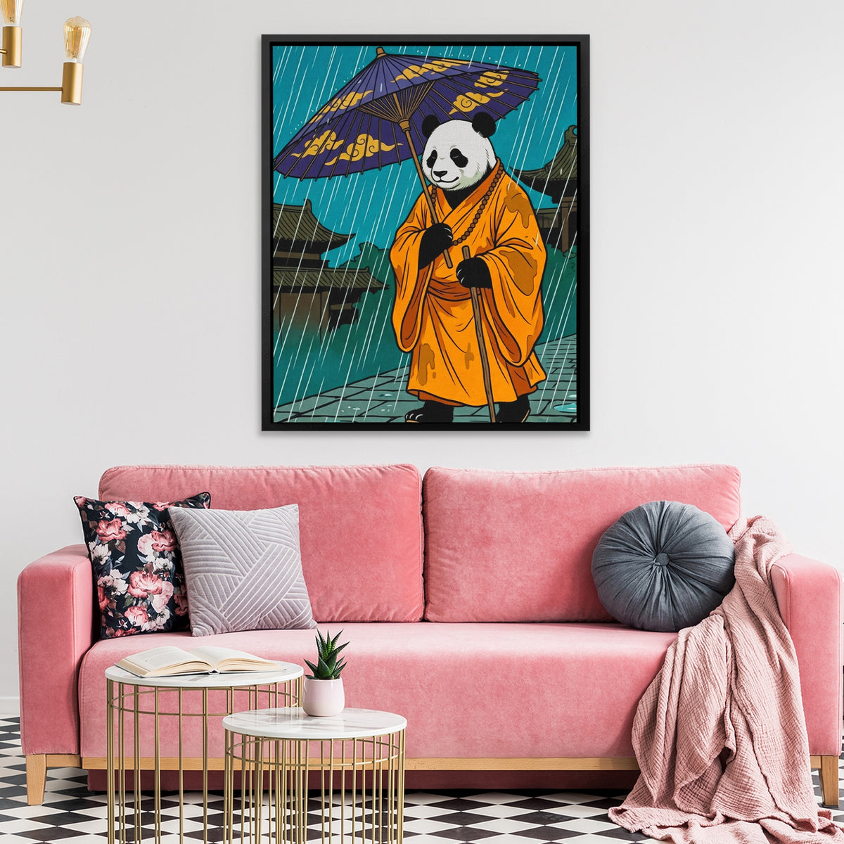 Panda Rainy Monk — Panda Rainy Monk Pink Coach 189