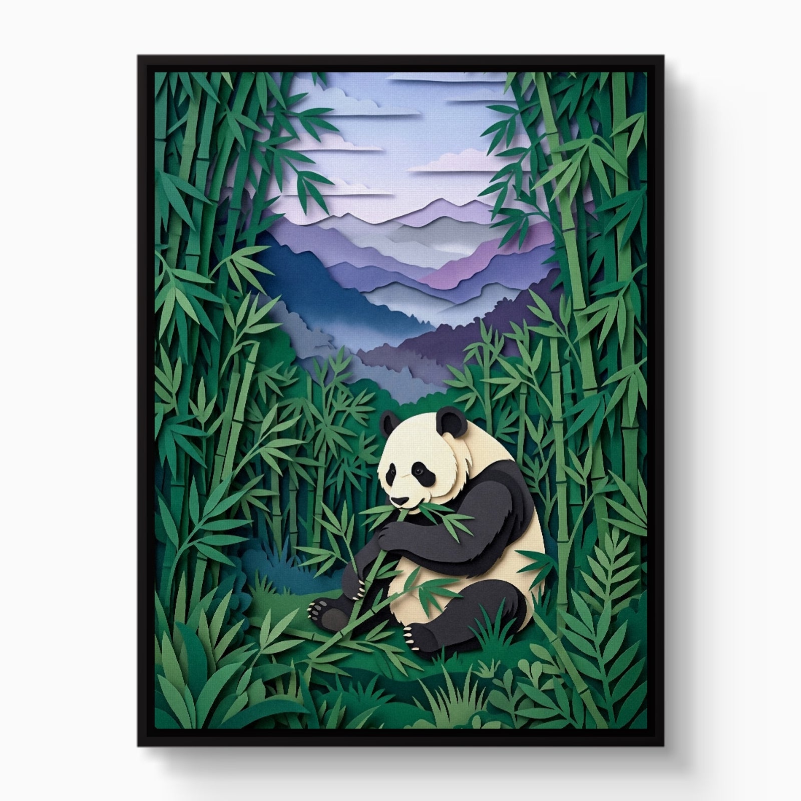 Panda Sanctuary — panda sanctuary white studio framed black