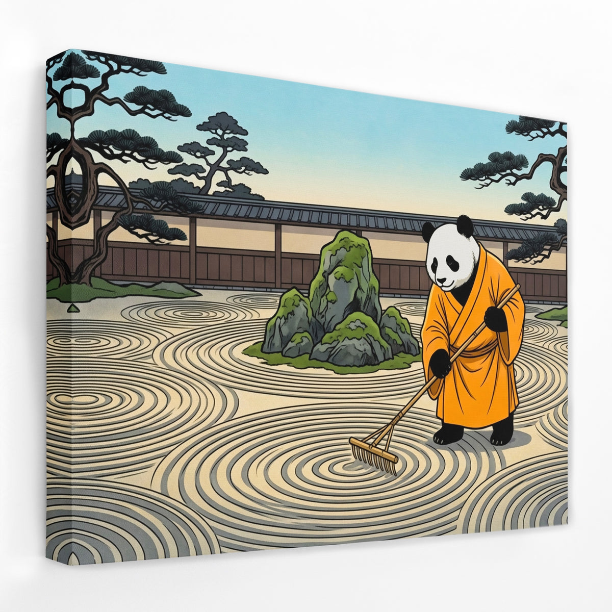 Panda Zen Rake — Panda Zen Rake Landscape   Side View   Mirror Wrap 192