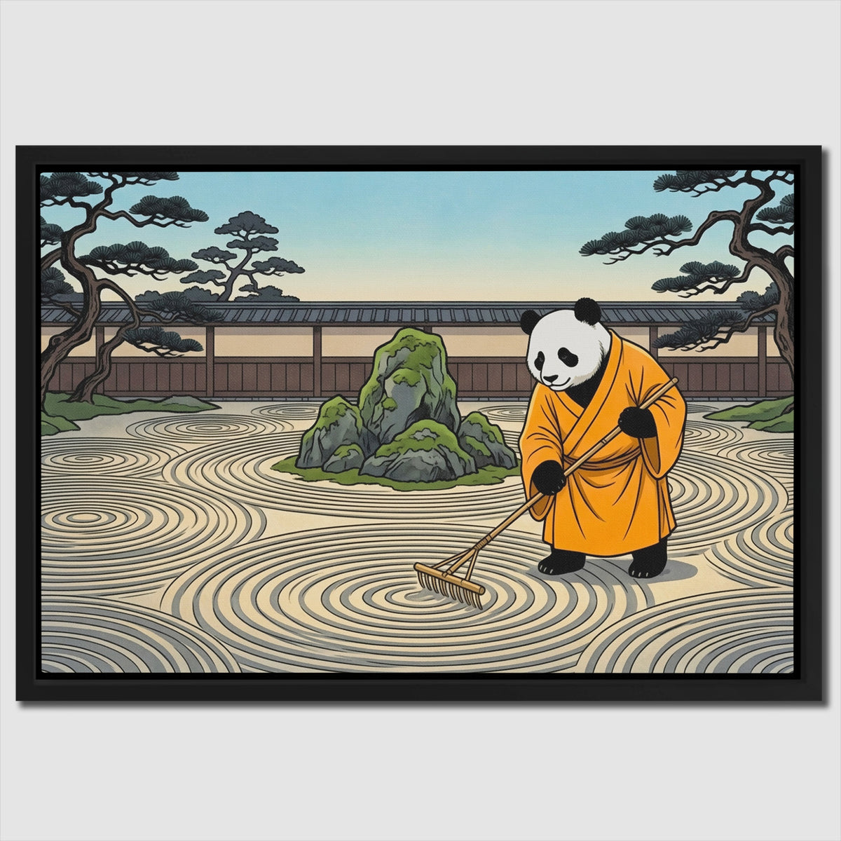 Panda Zen Rake — Panda Zen Rake Close Up Landscape 104