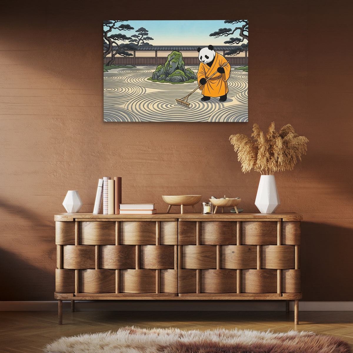 Panda Zen Rake — Panda Zen Rake Brown Room Clean 60