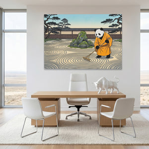 Panda Zen Rake — Panda Zen Rake White Bull Room Land 258