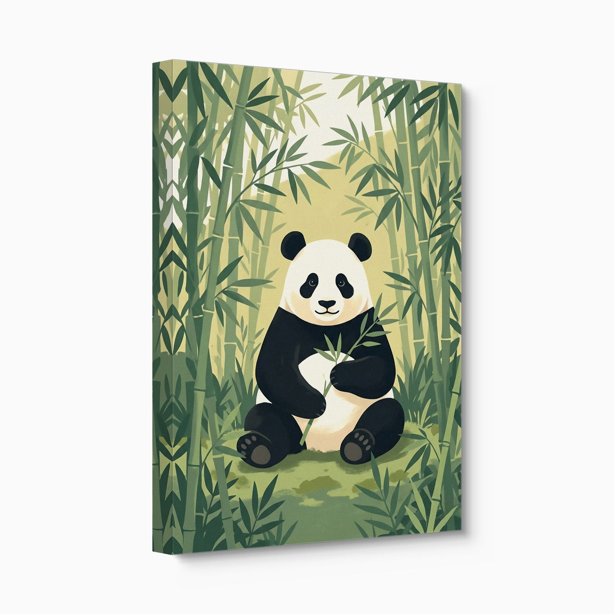 Panda's Forest Green Retreat - Luxury Wall Art