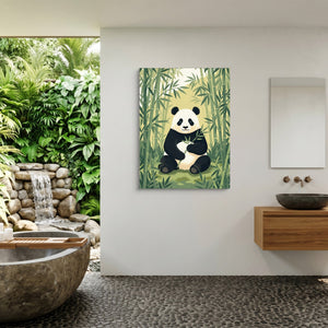 Panda's Forest Green Retreat - Luxury Wall Art