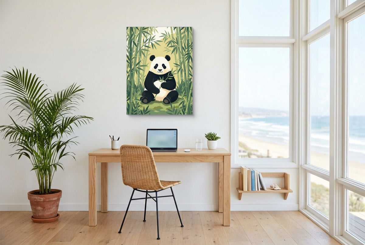 Panda's Forest Green Retreat - Luxury Wall Art