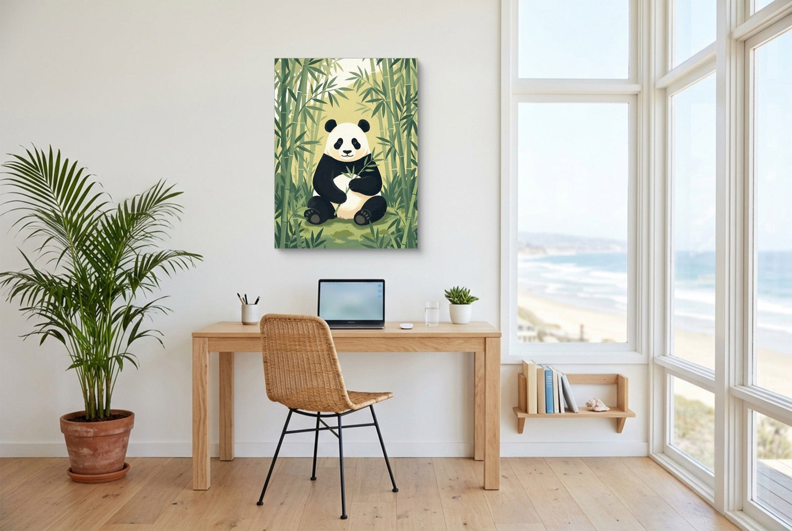 Panda's Forest Green Retreat - Luxury Wall Art