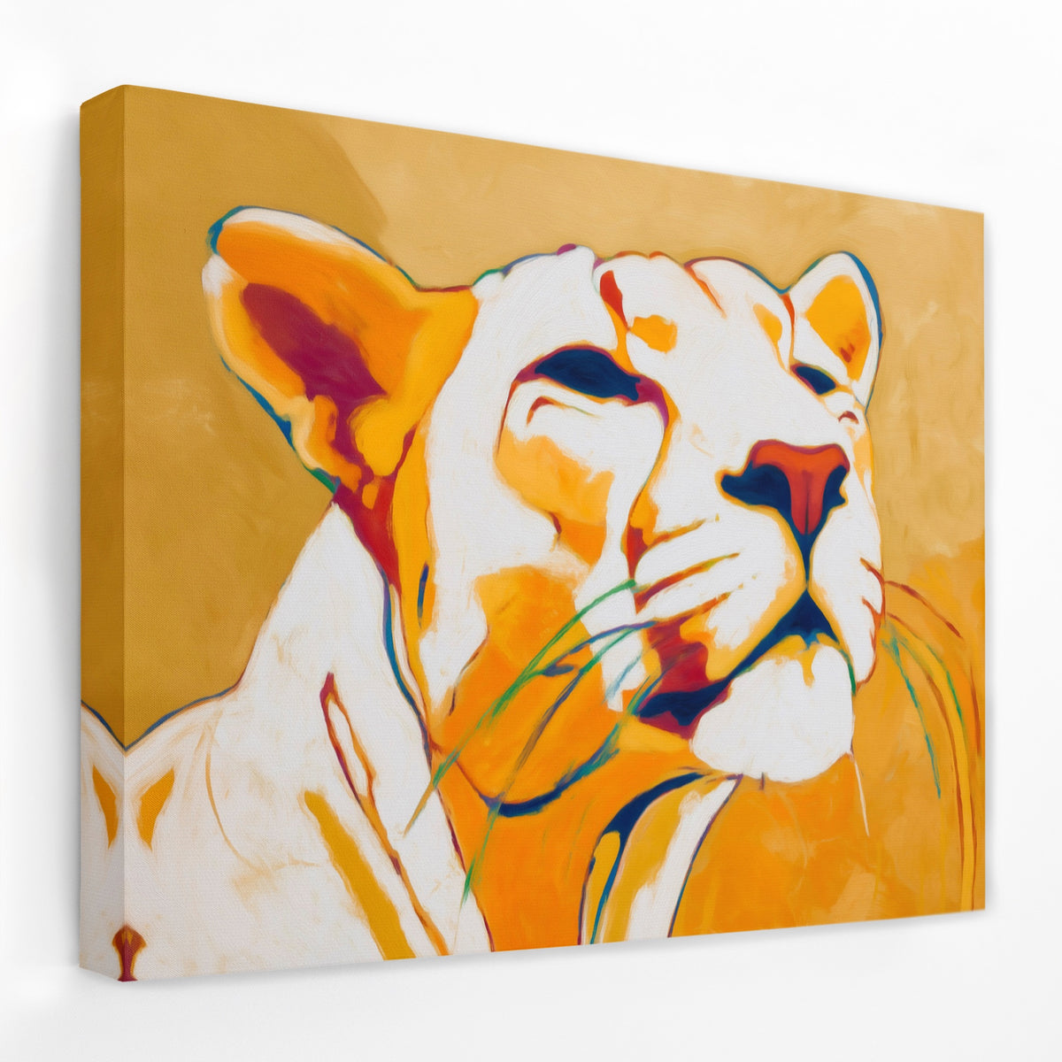 Panther Gold Abstract — Panther Gold Abstract Landscape   Side View   Mirror Wrap 159