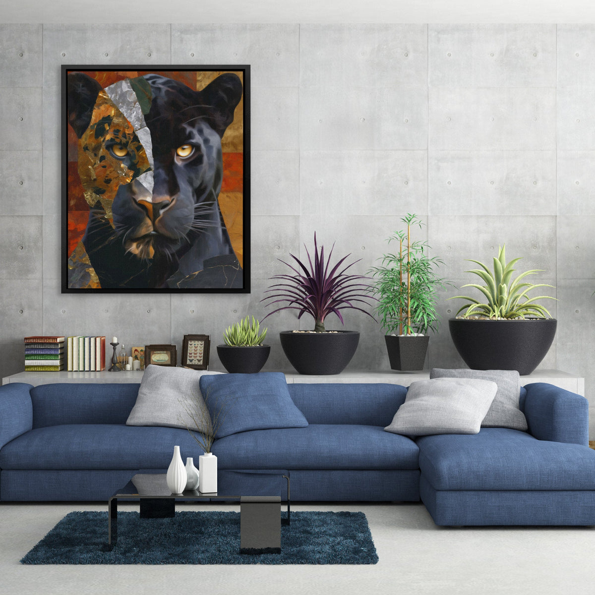 Panther Shadow Split - Luxury Wall Art