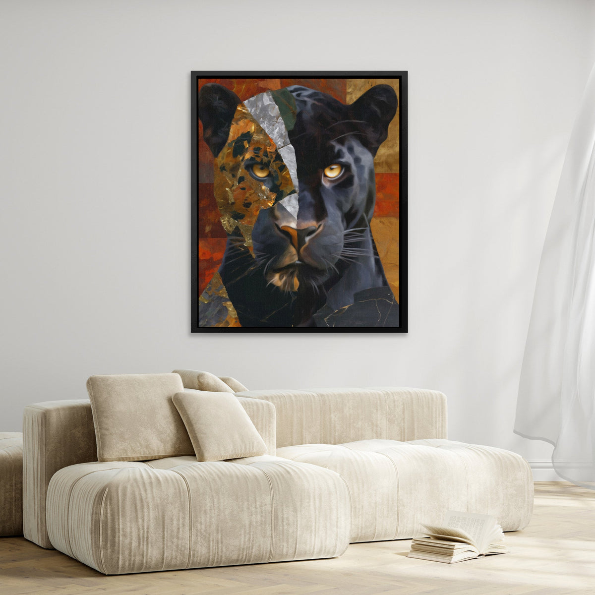Panther Shadow Split - Luxury Wall Art