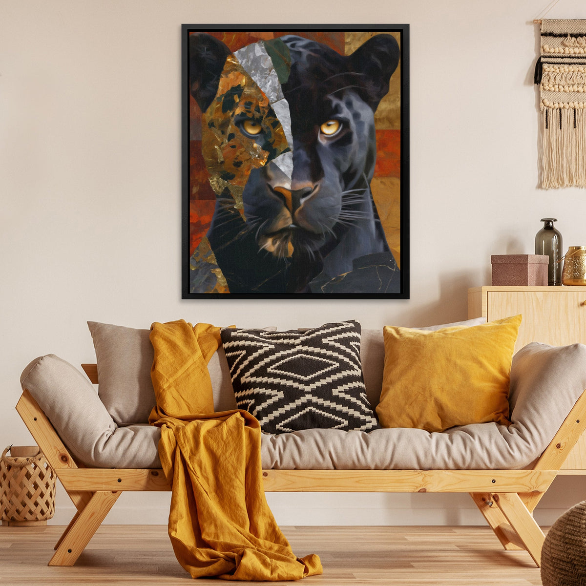 Panther Shadow Split - Luxury Wall Art