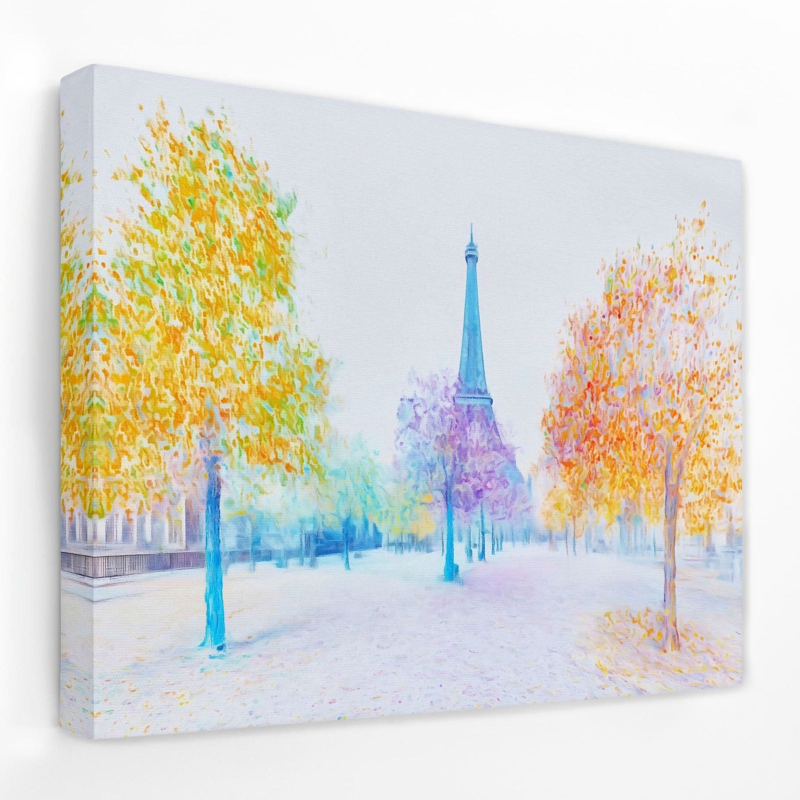 Parisian Autumn Glow - Cityscapes Canvas Wall Art