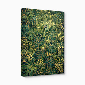 Parrot Golden Jungle — parrot golden jungle angled flush print
