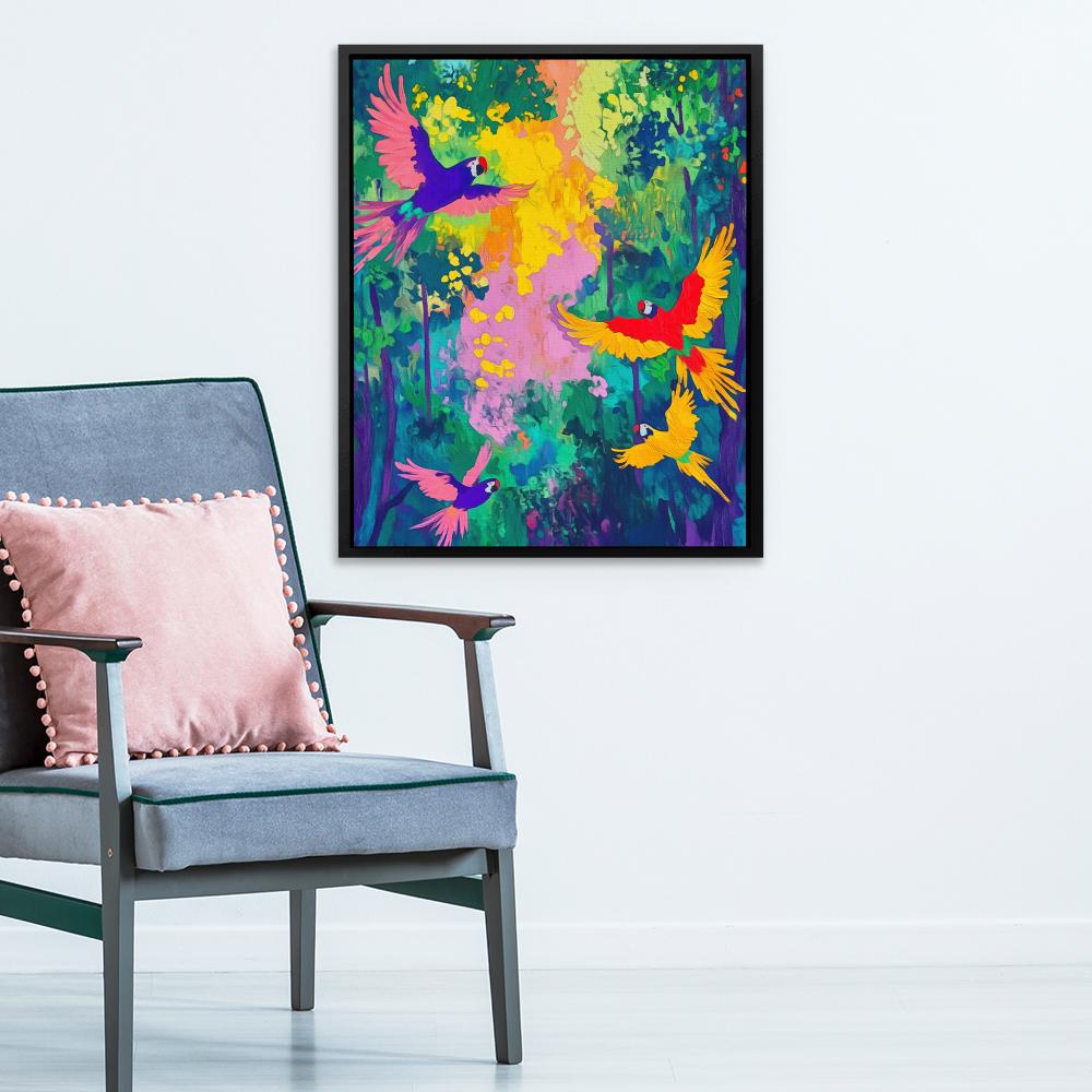 Parrot Jungle Symphony - Luxury Wall Art