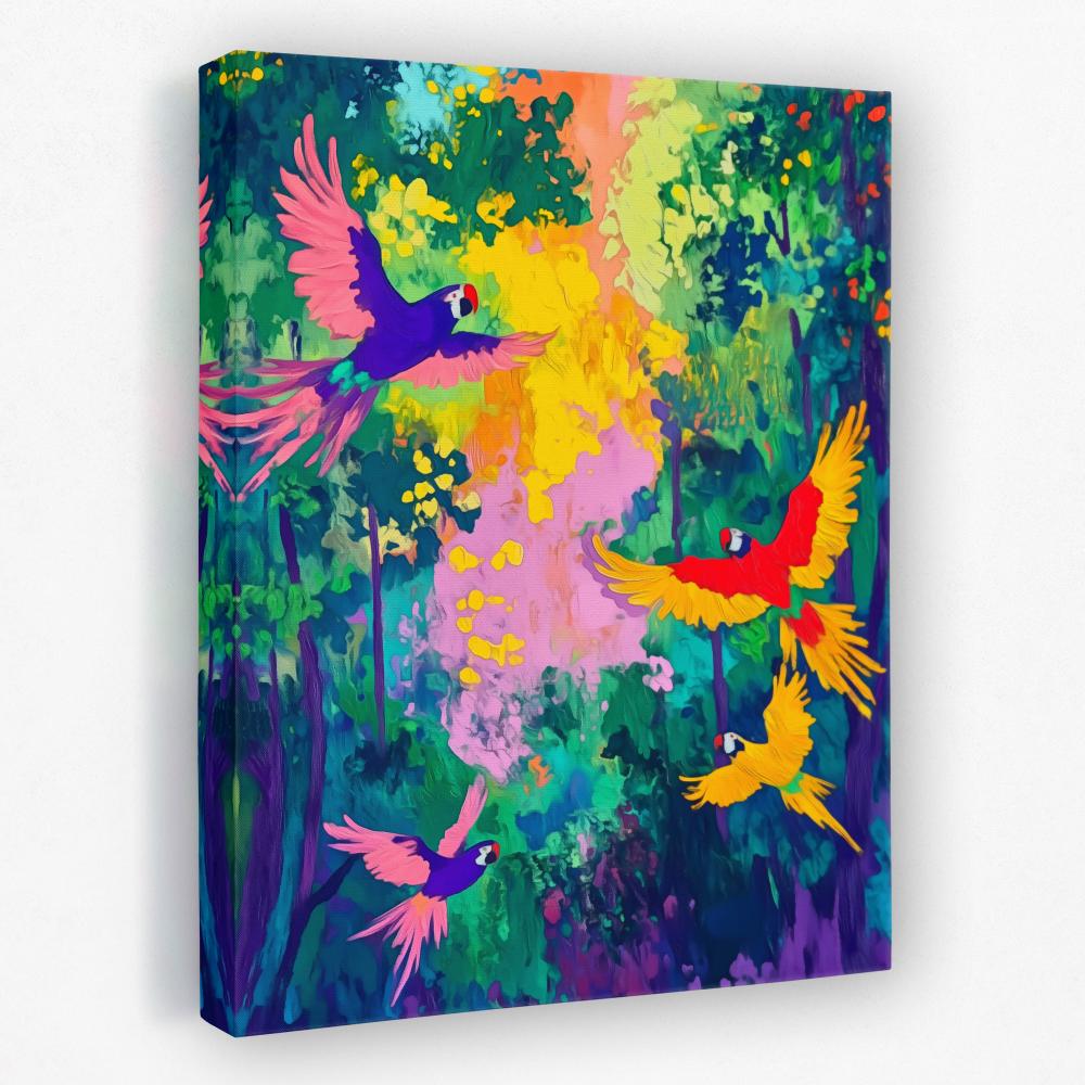 Parrot Jungle Symphony - Luxury Wall Art
