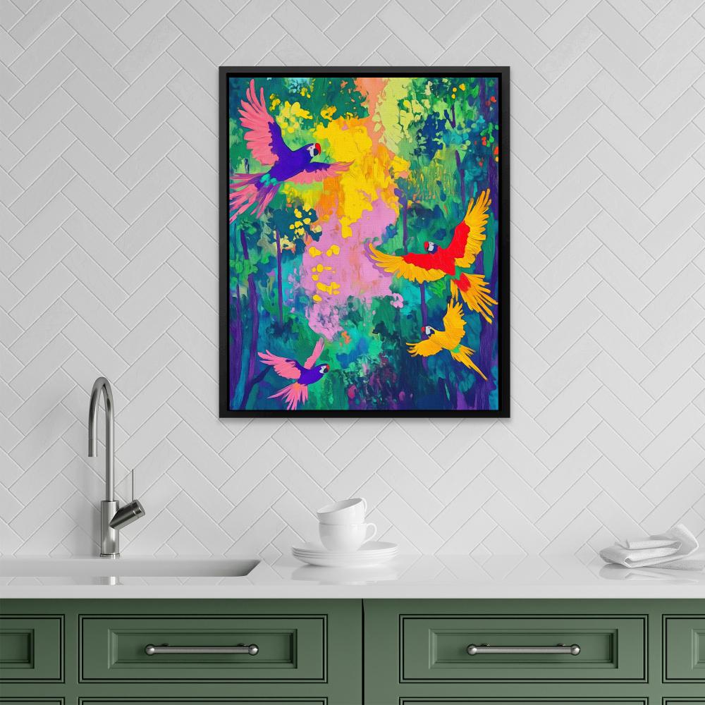 Parrot Jungle Symphony - Luxury Wall Art