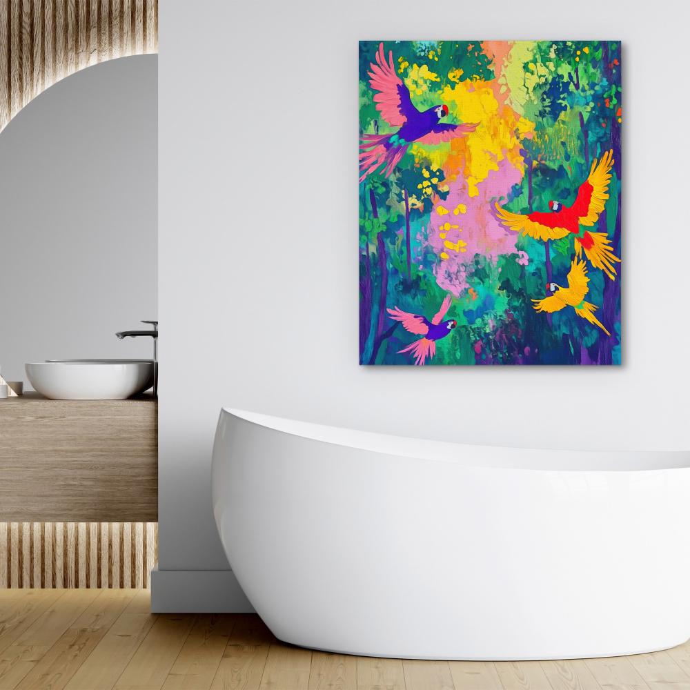 Parrot Jungle Symphony - Luxury Wall Art