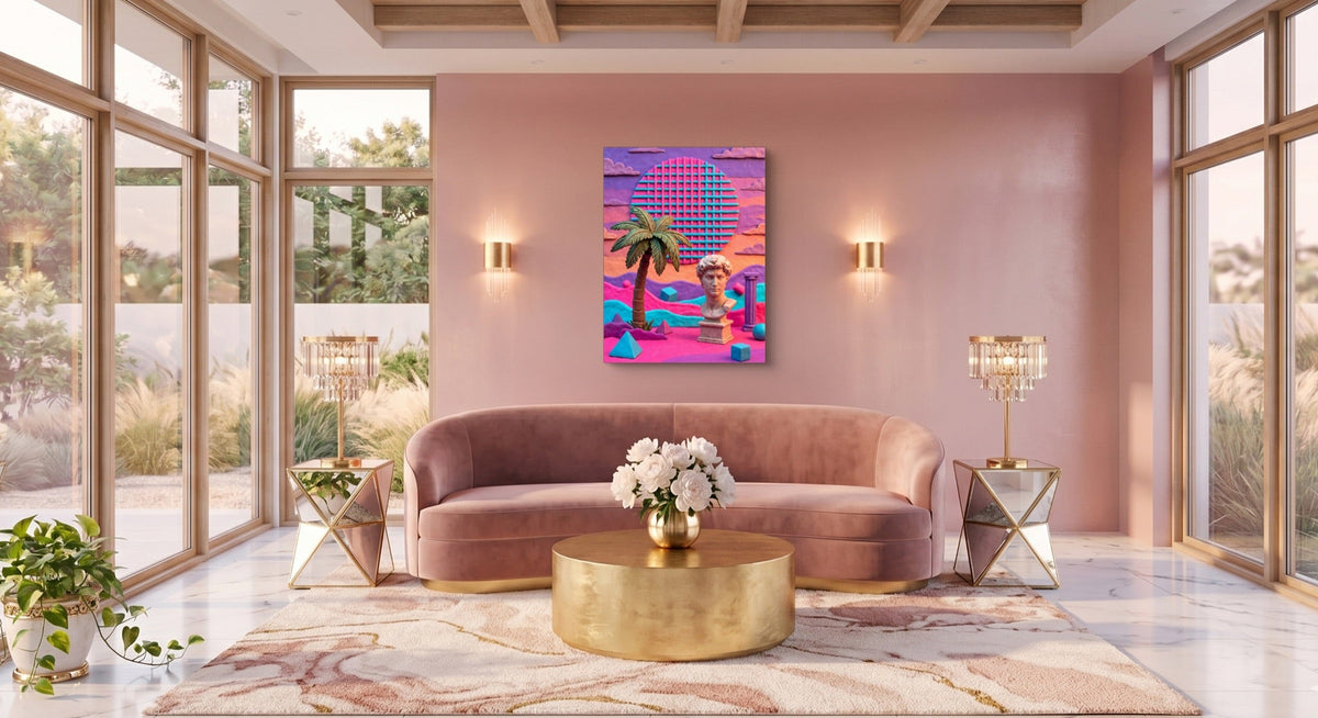 Pastel Clay Oasis - Luxury Wall Art