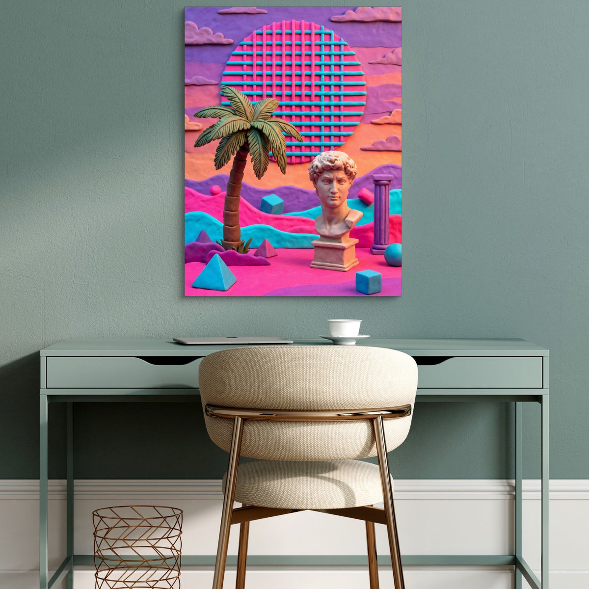 Pastel Clay Oasis - Luxury Wall Art