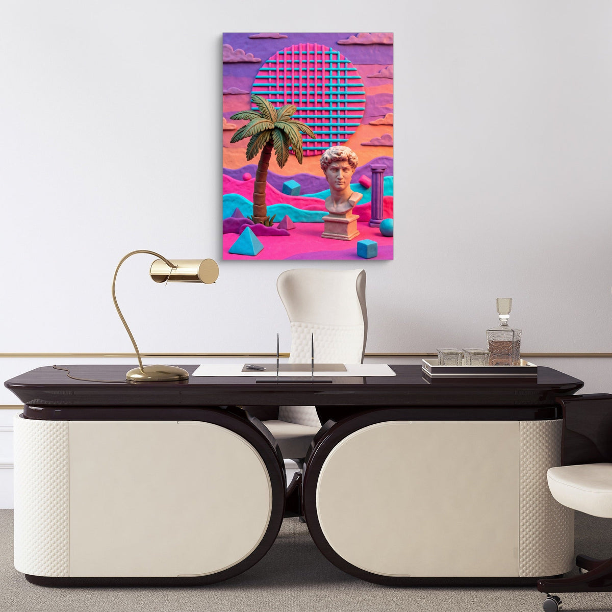 Pastel Clay Oasis - Luxury Wall Art