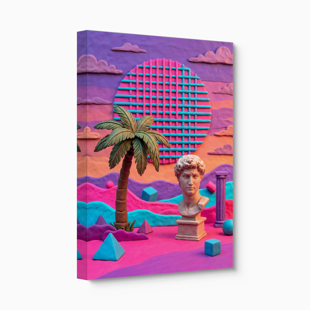 Pastel Clay Oasis — pastel clay oasis angled flush print