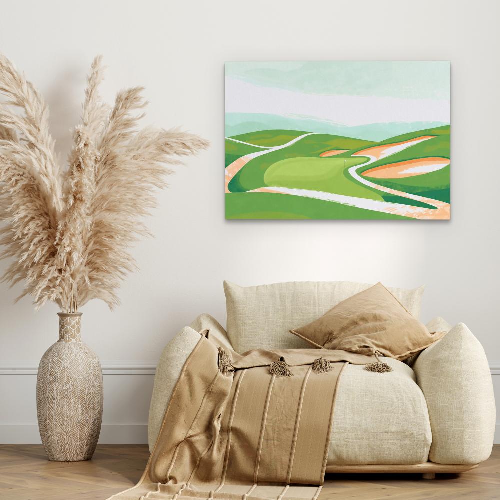 Pastel Golf Course - Luxury Wall Art