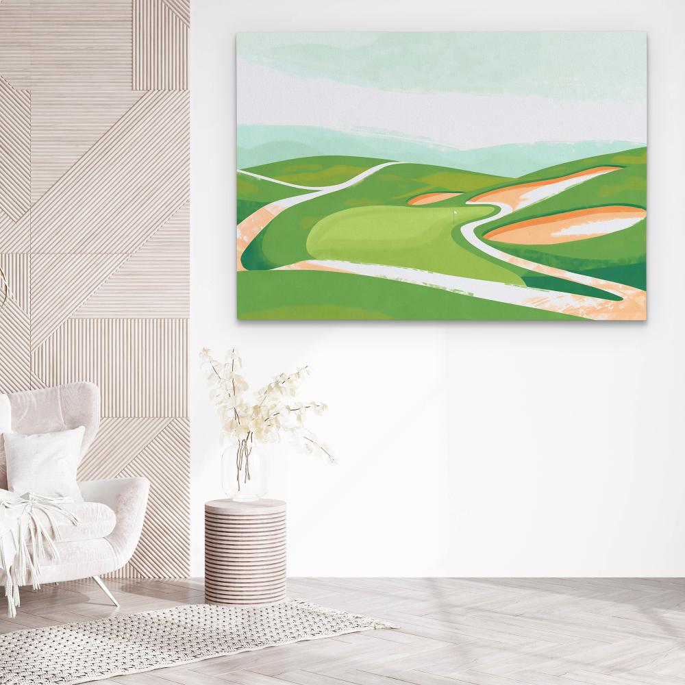 Pastel Golf Course - Luxury Wall Art