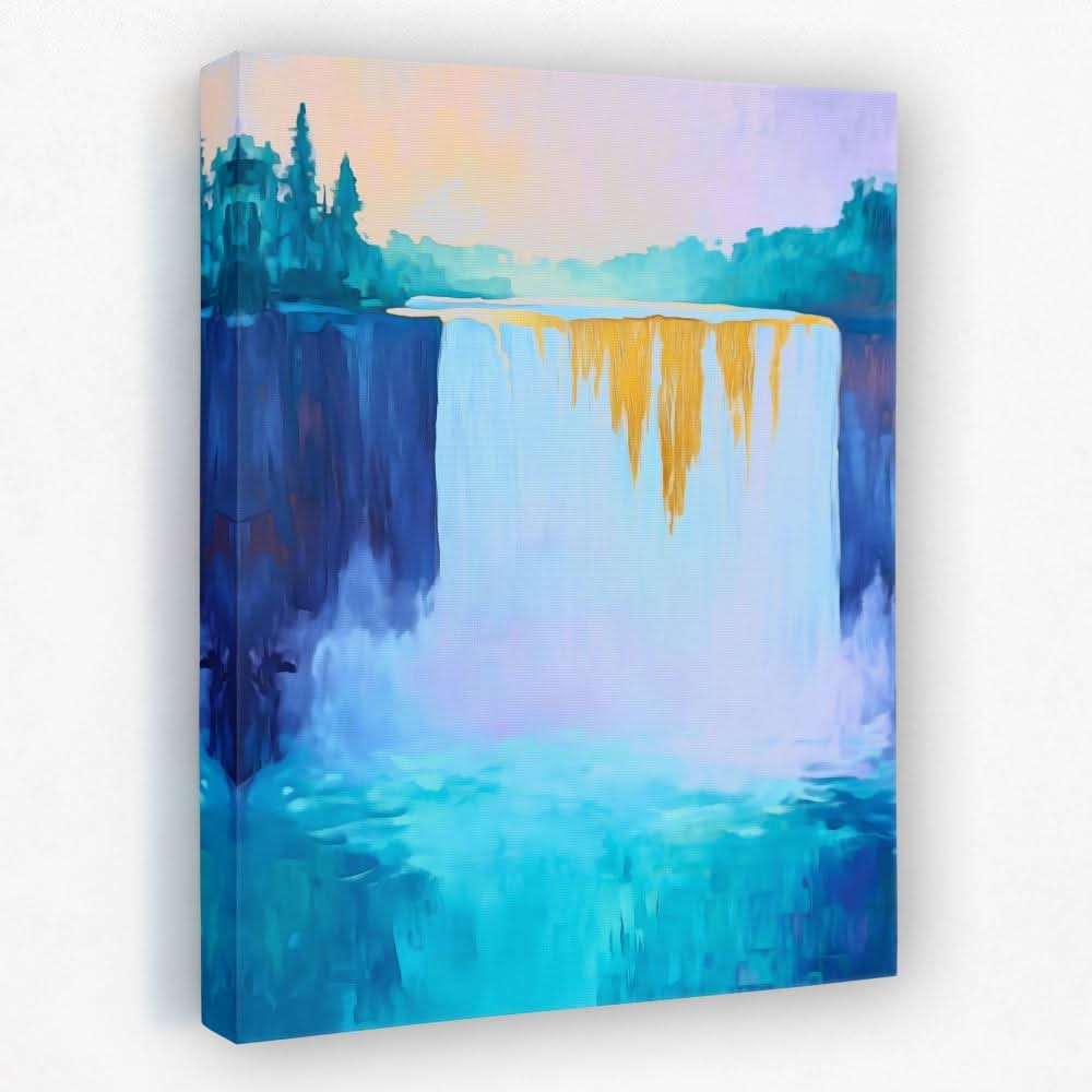 Pastel Mist of Niagara - Aqua Canvas Wall Art